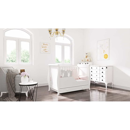 Detská postieľka Míša 120x60 - biela