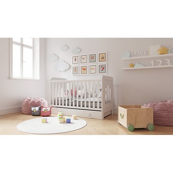 Detská postieľka Zuza 140x70 cm s válendovou bočnicou