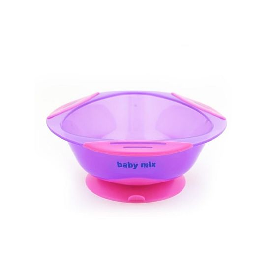 Detská protišmyková miska Baby Mix fialová