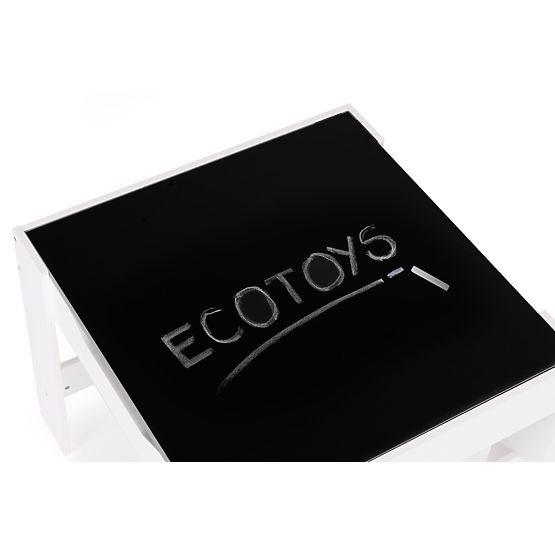 Detská sada nábytku stôl + 2 stoličky s tabuľou ECOTOYS