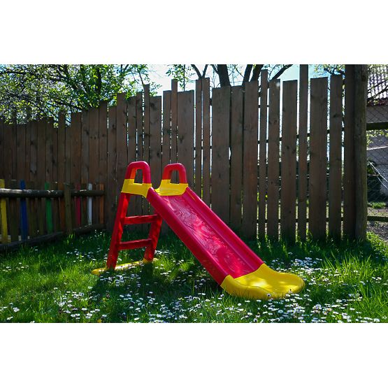Detská šmýkačka Happy 140 cm - červeno-žltá