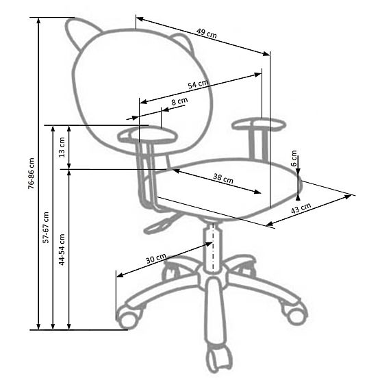 Detská Stolička Kitty - ružová