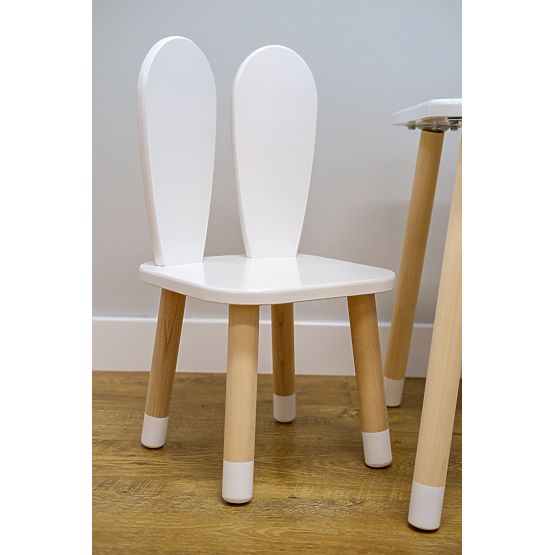 Detská stolička - Ušká - biela