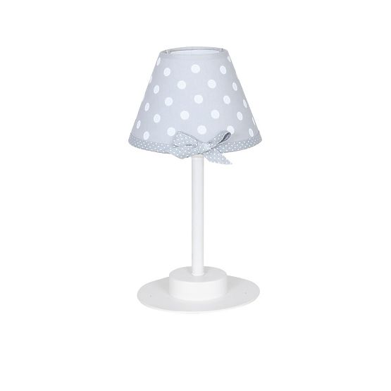 Detská stolná lampa - šedá mašlička