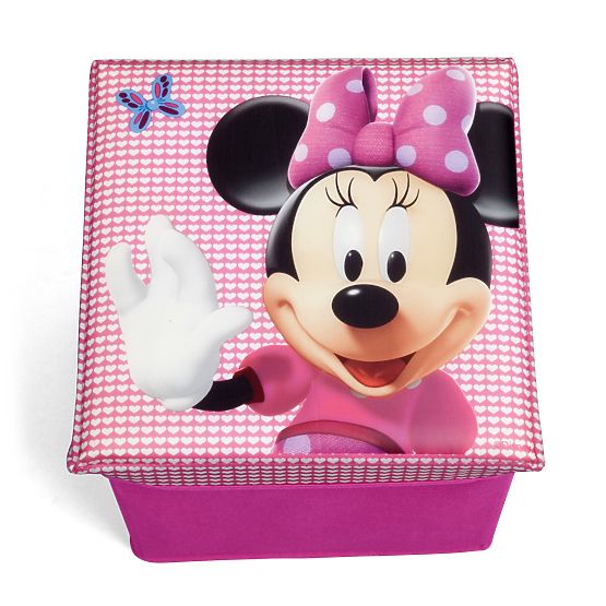 Detská taburetka s úložným priestorom - myška Minnie