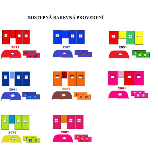 Detská vyvýšená posteľ GABI s tunelom - biela