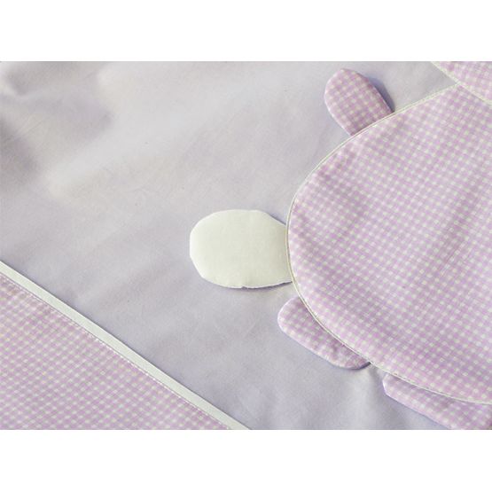 Detské 2-dielne obliečky Zajačik - fialové