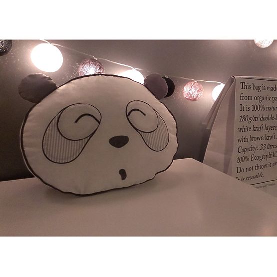 Detské 3-dielne obliečky Panda - sivé