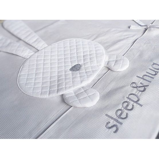 Detské 3-dielne obliečky sleep&hug - šedé