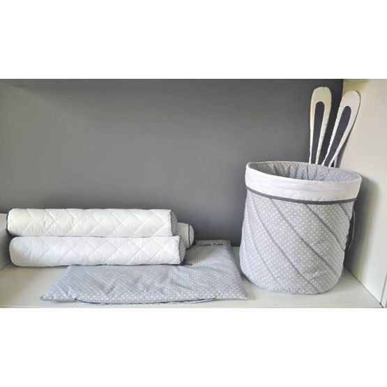 Detské 3-dielne obliečky - zajačik - sivé