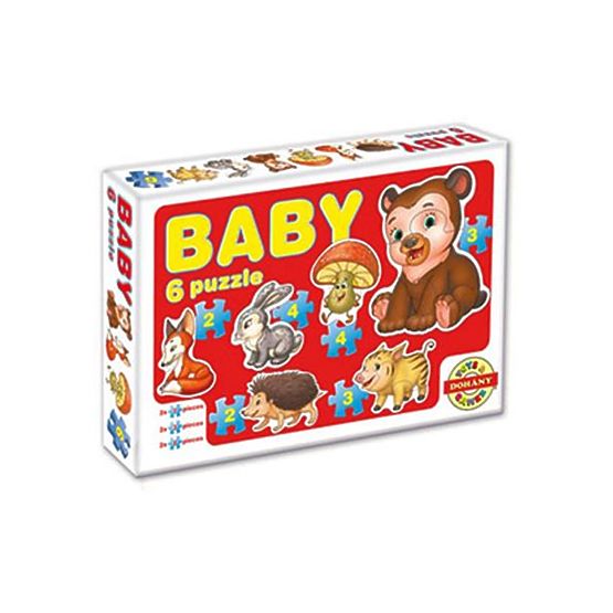 Detské Baby puzzle Červená