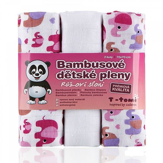 Detské bambusové plienky s potlačou
