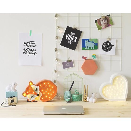 Detské drevené svietidlo Líška