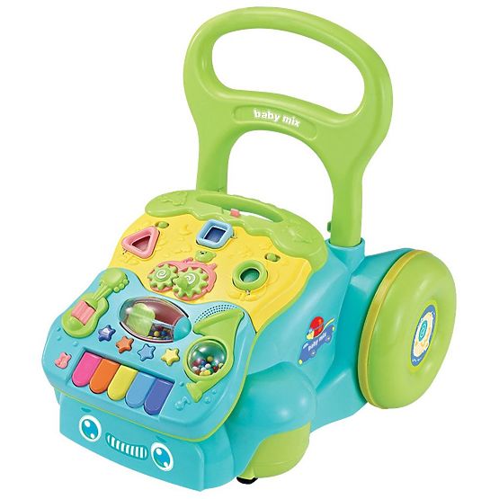 Detské hrajúce edukačné chodítko Baby Mix modré