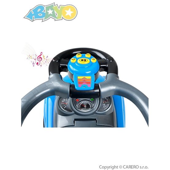 Detské hrajúce jazdítko-odrážadlo 3v1 Bayo Super Coupe blue Modrá