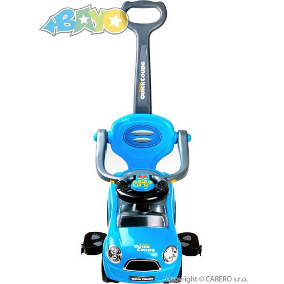 Detské hrajúce jazdítko-odrážadlo 3v1 Bayo Super Coupe blue Modrá