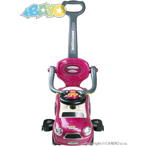 Detské hrajúce jazdítko-odrážadlo 3v1 Bayo Super Coupe purple Fialová