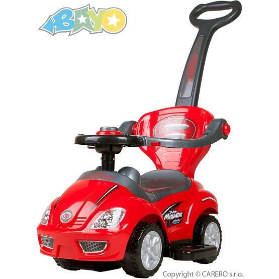 Detské jazdítko 3v1 Bayo Mega Car red Červená