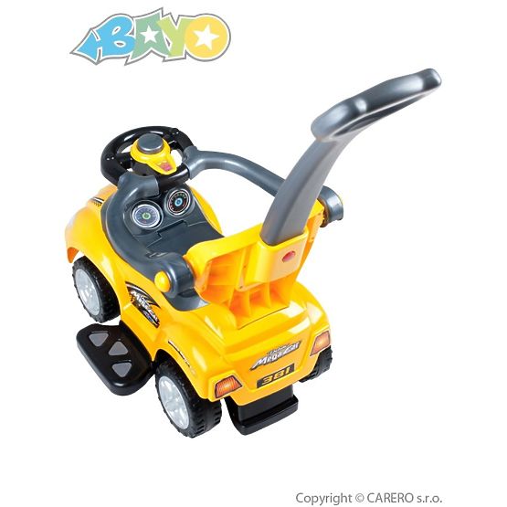 Detské jazdítko 3v1 Bayo Mega Car yellow Žltá