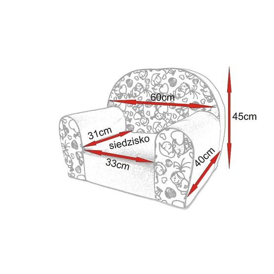 Detské kresielko Hviezdy - tmavo-šedé