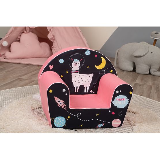 Detské kresielko Lama - modro-ružové