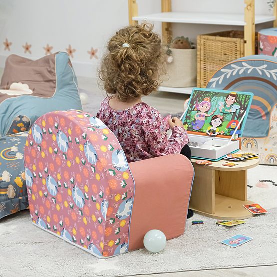 Detské kresielko Unicorn - ružové