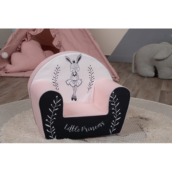 Detské kresielko Zajačia baletka - bielo-ružové