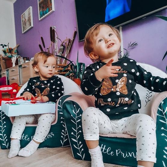 Detské kresielko Zajačia baletka - bielo-ružové