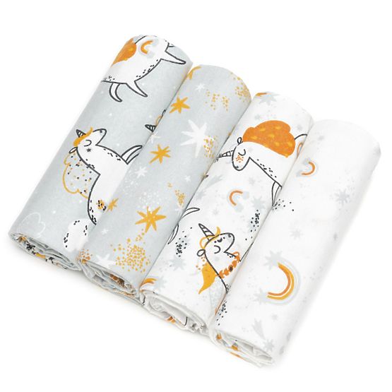 Detské látkové plienky - unicorns 4 ks