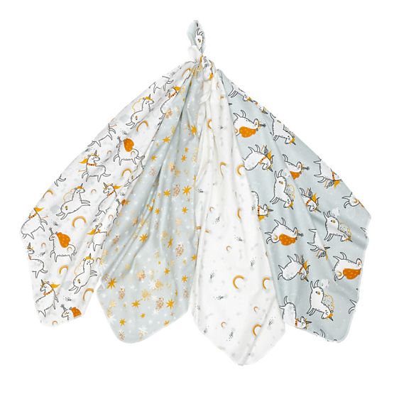 Detské látkové plienky - unicorns 4 ks