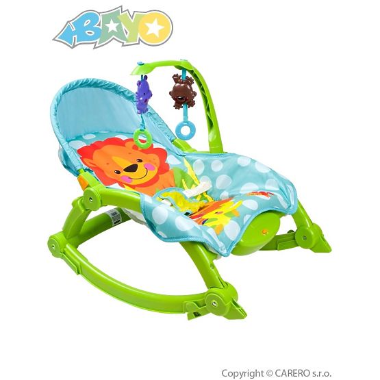 Detské lehátko 2v1 Bayo green Zelená