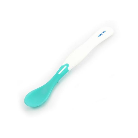 Detské lyžičky meniace farby Baby Mix bielo modrá 2ks Biela