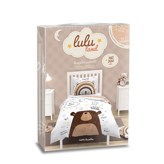 Detské obliečky 140x200 cm + 70x90 cm Medvedík