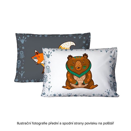 Detské obliečky Foxie - 140 x 200 cm + 70 x 90 cm