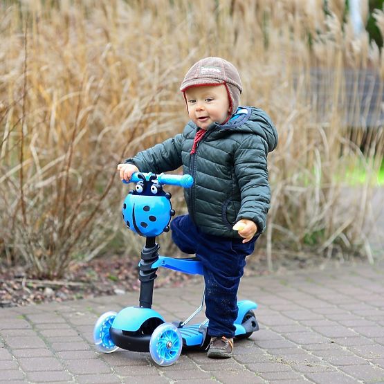 Detské odrážadlo a kolobežka Lienka - modré