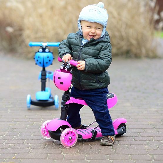 Detské odrážadlo a kolobežka Lienka - ružová