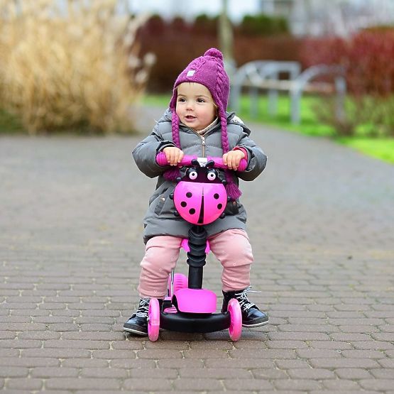 Detské odrážadlo a kolobežka Lienka - ružová