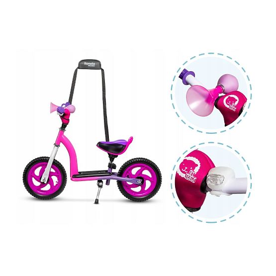 Detské odrážadlo a kolobežka LIONELO Roy - ružové