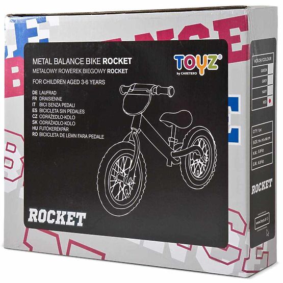Detské odrážadlo bicykel Toyz Rocket grey Sivá