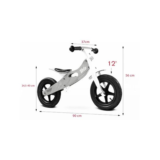 Detské odrážadlo kolo Toyz Velo black Čierna