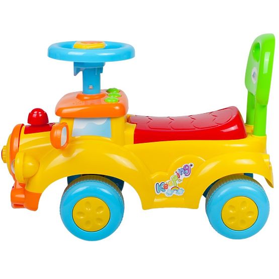 Detské odrážadlo s pískatkom Bayo vláčik žltý