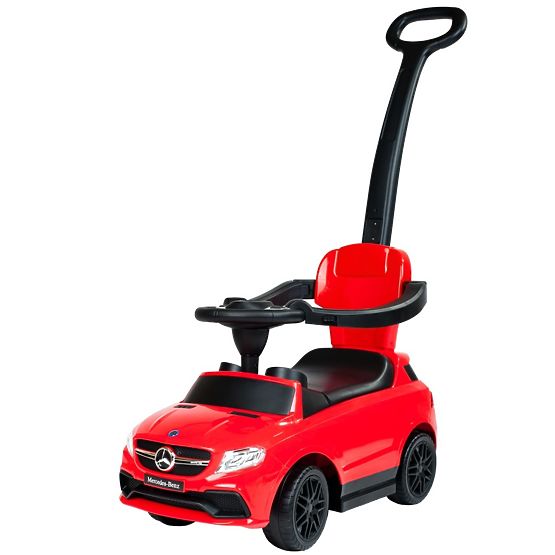 Detské odrážadlo s vodiacou tyčou Mercedes Benz Bayo red Červená