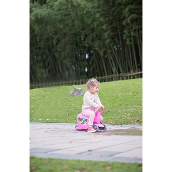 Detské odrážadlo s vodiacou tyčou Snoop 3v1 Milly Mally red Červená