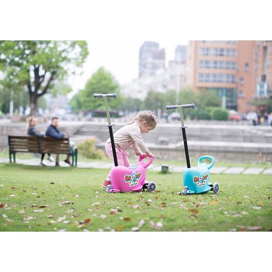 Detské odrážadlo s vodiacou tyčou Snoop 3v1 Milly Mally red Červená