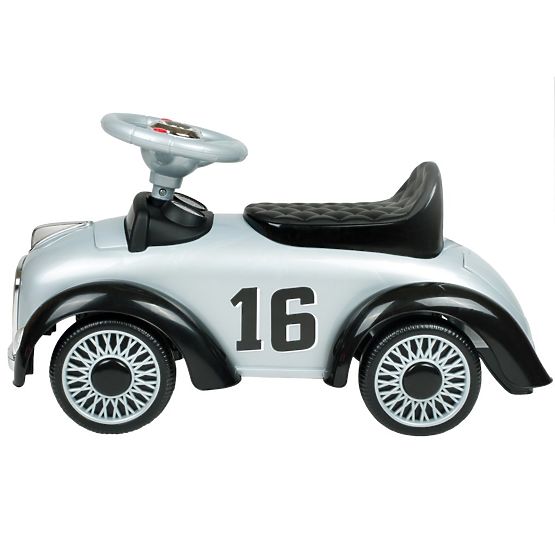 Detské odrážadlo so zvukom a vodiacou tyčou Retro Bayo grey Sivá