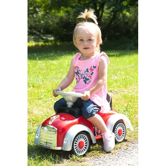 Detské odrážadlo so zvukom a vodiacou tyčou Retro Bayo grey Sivá