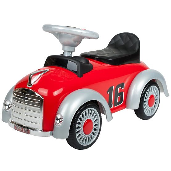Detské odrážadlo so zvukom a vodiacou tyčou Retro Bayo red Červená