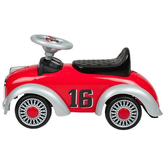 Detské odrážadlo so zvukom a vodiacou tyčou Retro Bayo red Červená