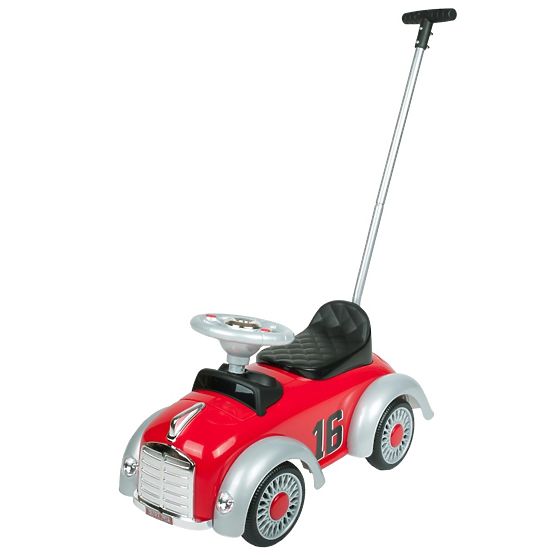 Detské odrážadlo so zvukom a vodiacou tyčou Retro Bayo red Červená