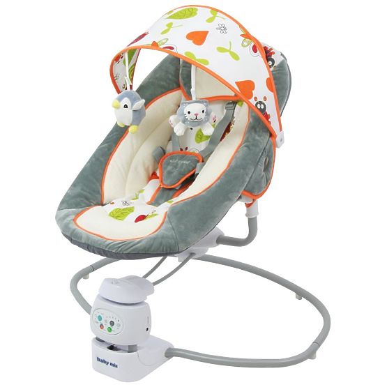 Detské otočné ležadlo 2v1 Baby Mix grey Sivá